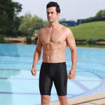 Men Shark Skin Water Repellent Professional Swimming Trunks.