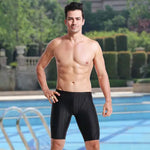 Men Shark Skin Water Repellent Professional Swimming Trunks.