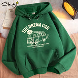 Fall Thin Short Green Hooded Women's Sweater