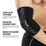 Nylon Sports Knitted Safety  Padded Elbow Arm Sleeve