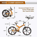 Out road 26 Inch Folding Mountain Bike, 21 Speed