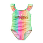 Baby Girls Bathing Gold Stamping Swim Wear.