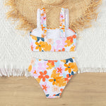 2024 New Summer Colorful Two Piece Girls Bikini Set 6-14 Years Teen Girls