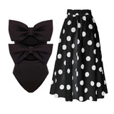 2024 Women Bow Tie Swimwear with Skirt.