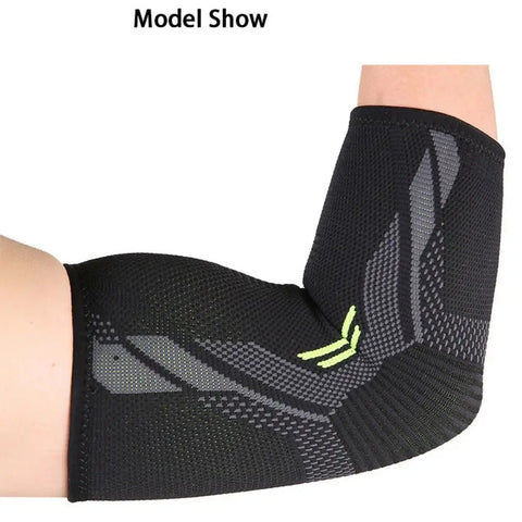 Nylon Sports Knitted Safety  Padded Elbow Arm Sleeve