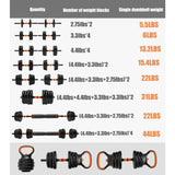 Adjustable Dumbbells Weights Set 20lbs/33lbs/44lbs for Indoor Workout