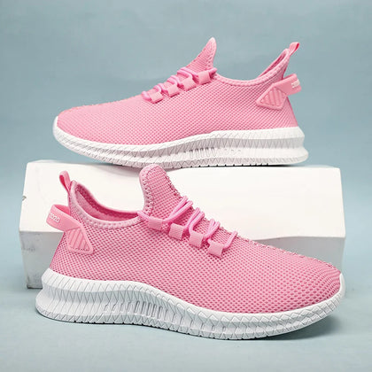 Pink Sneakers For Men and Women Large Size 35-48 Breathable Mesh Running Shoes