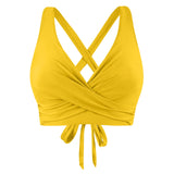 Women Lace Up Swimwear Tops