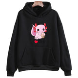 Axolotl Hoodies Korean Style For Women