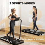 2 in 1 Portable Walking Treadmill with Remote Control Walking Jogging Machine in LED Display Freight free