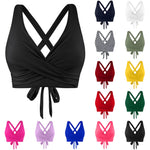 Women Lace Up Swimwear Tops