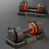 Adjustable dumbbell set 25LB pair /50LB for gym workouts