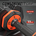 Adjustable dumbbell set 25LB pair /50LB for gym workouts