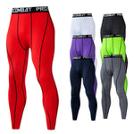 Men Compression Tight Leggings Running Sports Male Gym Fitness Jogging Pants Quick Dry Trousers Workout Training Yoga Bottoms