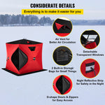 VEVOR Ice Fishing Winter Large Space Thick Windproof Waterproof Snow Camping Tent