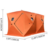 VEVOR Ice Fishing Winter Large Space Thick Windproof Waterproof Snow Camping Tent